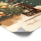 Festive Christmas Storefront Scene Poster (Ecke)