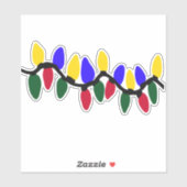 Festive Christmas String Lights Aufkleber (Blatt)