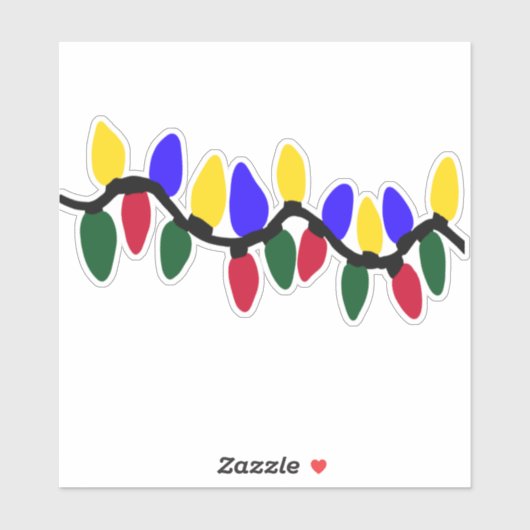 Festive Christmas String Lights Aufkleber (Blatt)