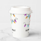 Festive Christmas String Lights Personalized Pappbecher (Rechts)
