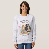 Festive Christmas Sweatshirt Gift for Cat Lovers (Vorne ganz)
