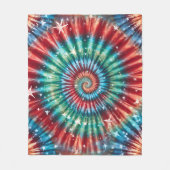 Festive Christmas Tie Dye Spiral Fleecedecke (Vorderseite)
