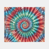 Festive Christmas Tie Dye Spiral Fleecedecke (Vorderseite (Horizontal))