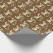 Festive Christmas tiled watercolor Angels  Geschenkpapier (Ecke)