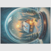 Festive Christmas tissue paper with holly and pine Seidenpapier (Vorderseite)