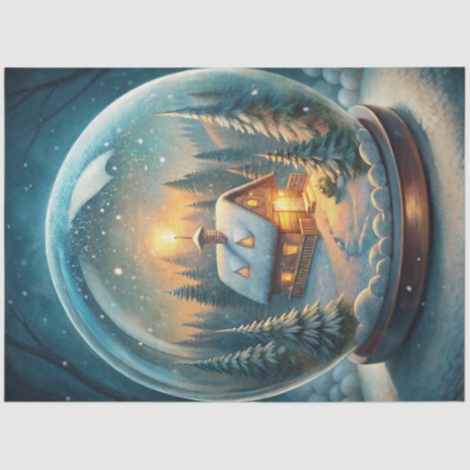 Festive Christmas tissue paper with holly and pine Seidenpapier (Vorderseite)