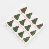 Festive Christmas Tree Holiday Celebration Napkin Serviette (Ecke)