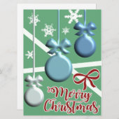 Festive Christmas Tree Holiday Greeting Card (Vorne/Hinten)
