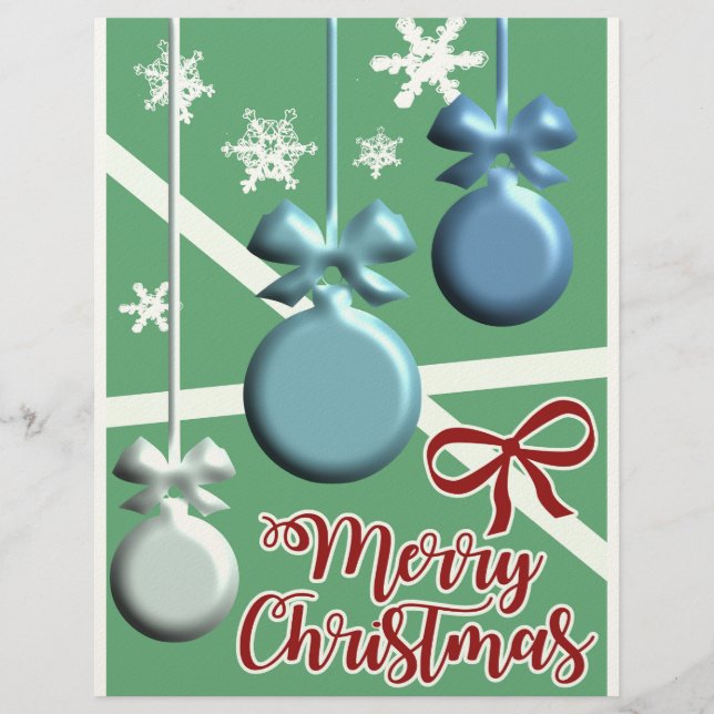 Festive Christmas Tree Holiday Greeting Card Briefbogen (Vorderseite)