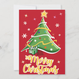 Festive Christmas Tree Holiday Greeting Card Feiertagskarte