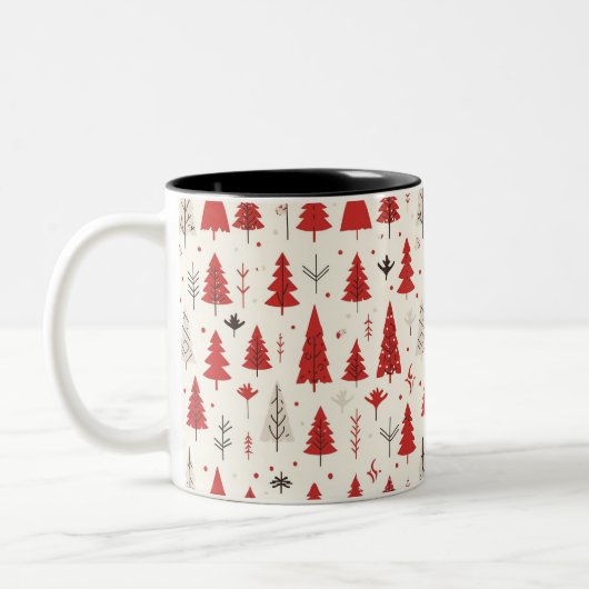 Festive Christmas Tree Mug Zweifarbige Tasse (Links)