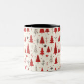 Festive Christmas Tree Mug Zweifarbige Tasse (Mittel)