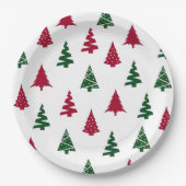 Festive Christmas Tree Paper Plates Pappteller (Vorderseite)