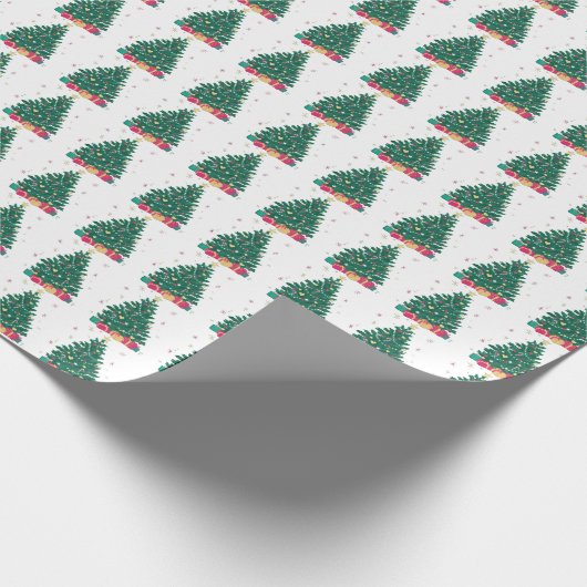 Festive Christmas Tree & presents  Geschenkpapier (Ecke)