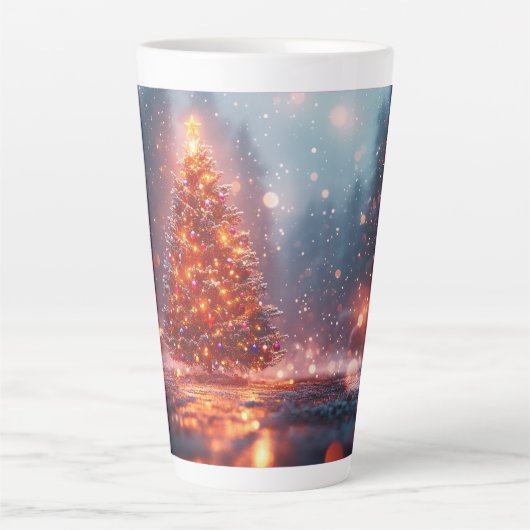 Festive Christmas Tree with Cozy Winter Design gif Milchtasse (Vorderseite)