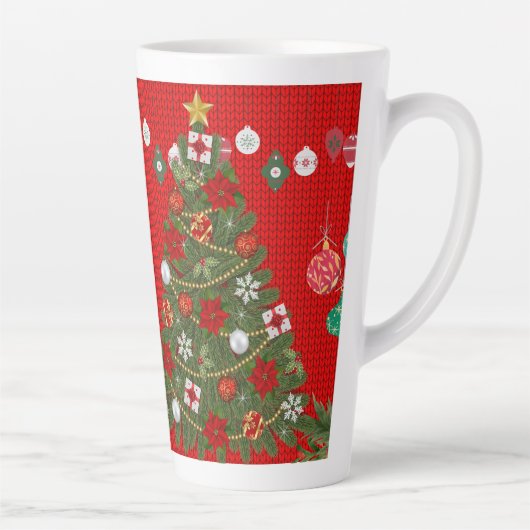 Festive Christmas Tree with Cozy Winter Design gif Milchtasse (Rechts)