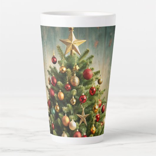 Festive Christmas Tree with Cozy Winter Design gif Milchtasse (Vorderseite)