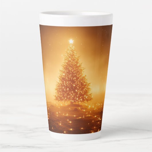 Festive Christmas Tree with Cozy Winter Design gif Milchtasse (Vorderseite)