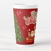 Festive Christmas Tree with Cozy Winter Design gif Milchtasse (Vorderseite)