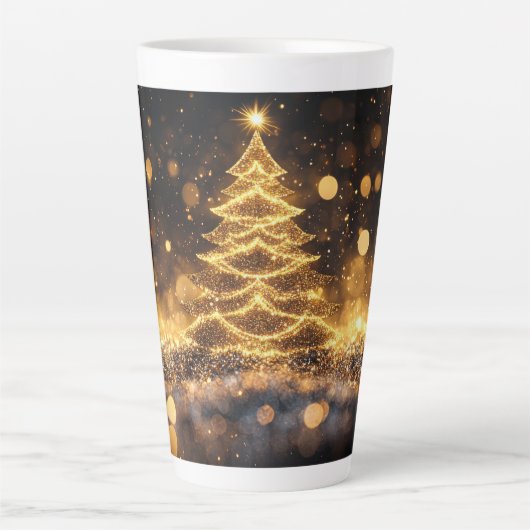 Festive Christmas Tree with Cozy Winter Design gif Milchtasse (Vorderseite)