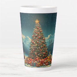 Festive Christmas Tree with Cozy Winter Design gif Milchtasse