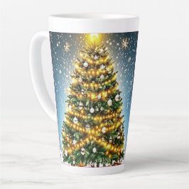 Festive Christmas Tree with Cozy Winter Design gif Milchtasse