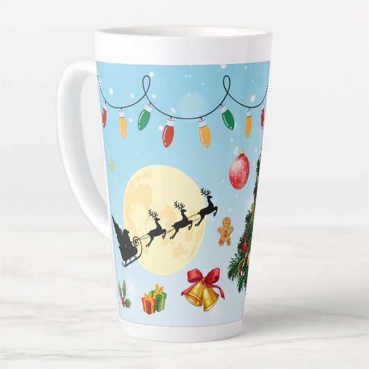 Festive Christmas Tree with Cozy Winter Design gif Milchtasse (Linke Ecke)