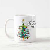 Festive Christmas Tree With Red Ornaments Kaffeetasse (Links)