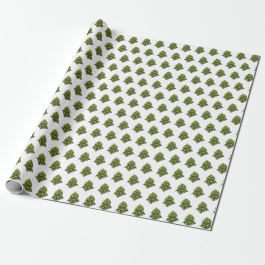 Festive Christmas Tree wrapping paper Geschenkpapier (Ungerollt)