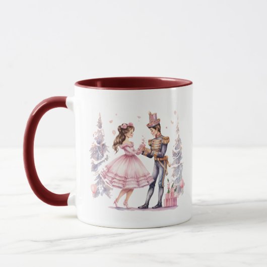 Festive Christmas watercolor nutcracker Tasse (Links)