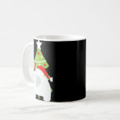Festive Christmas White Elephant Add Text T Shirt Kaffeetasse (Vorderseite Links)