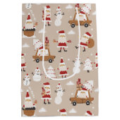 Festive Christmas Winter Mittlere Geschenktüte (Rückseite)