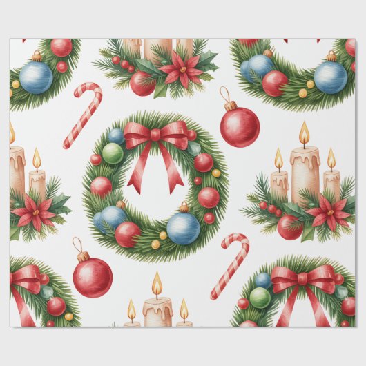 Festive Christmas Wrapping Paper Collection Geschenkpapier (Flach)