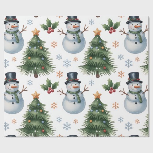 Festive Christmas Wrapping Paper Collection Geschenkpapier (Flach)