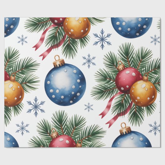 Festive Christmas Wrapping Paper Geschenkpapier (Flach)