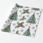 Festive Christmas Wrapping Paper Geschenkpapier (Ungerollt)