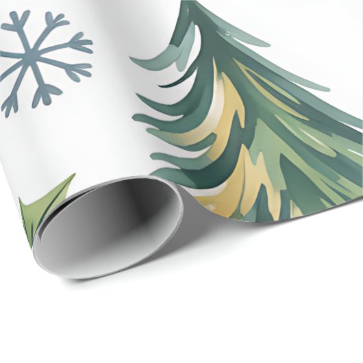 Festive Christmas Wrapping Paper Geschenkpapier (Rolleneckpunkt)