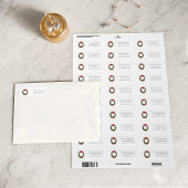 Festive Christmas Wreath Return Address Label