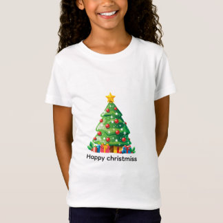 Festive christmiss tree graphic t shirt