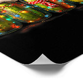 Festive Ckle Jar Meme Christmas Lights Santa Hat X Poster (Ecke)