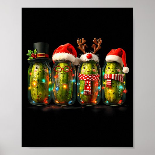 Festive Ckle Jar Meme Christmas Lights Santa Hat X Poster (Vorne)