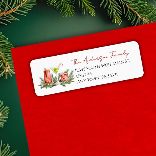 Festive Cocktails and Mistletoe Christmas Mailing