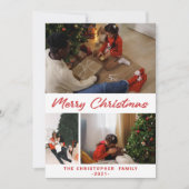 Festive Confetti Frohe Weihnachten 3 Foto Collage (Vorderseite)