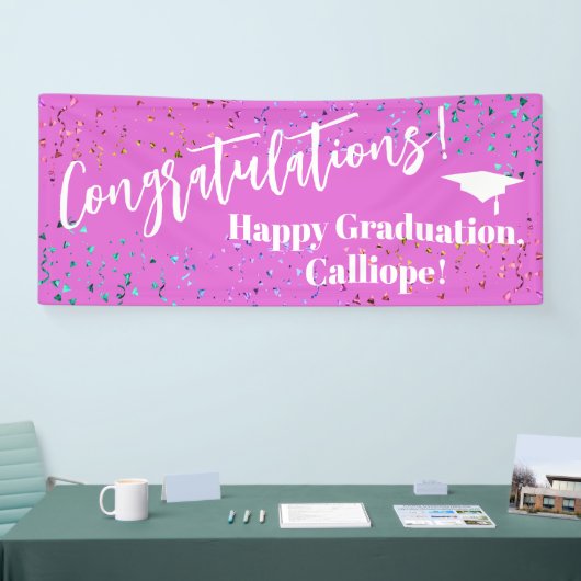 Festive Confetti Herzlichen Glückwunsch Graduate Banner (Messe)