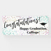 Festive Confetti Herzlichen Glückwunsch Graduate Banner (Horizontal)