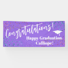 Festive Confetti Herzlichen Glückwunsch Graduate Banner