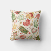 Festive Cookie Parade Pattern | Holiday Cookies Kissen (Vorderseite)