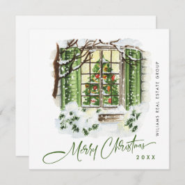 Festive Country House Christmas Corporate Greeting Feiertagskarte