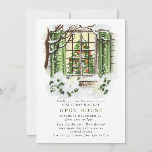 Festive Country House CHRISTMAS HOLIDAY BRUNCH Einladung (Vorderseite)