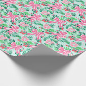 Festive Cozy Bows Holiday Christmas Geschenkpapier (Ecke)